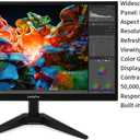 24 Inch Computer Monitor for Office & Student, Full HD 1080P IPS Display (1920x1080), 75Hz Refresh Rate, 2ms Response Time, 98% sRGB, 178° Wide Viewing Angle, VGA & HDMI Input, VESA Mountable, Black
