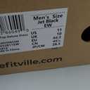 FitVille Diabetic Shoes for Men Wide Width, Leather Oxford Dress Shoes Extra Wide Walking Shoes Hook and Loop Orthopedic Sneakers for Edema and Swollen Feet, Size 11 (Jet Black)