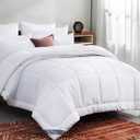 Bedsure White Comforter Queen Duvet Insert 116x98 - Down Alternative Bed Comforter for Queen Size Bed with Corner Tabs