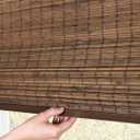 CHICOLOGY Bamboo Roman Shade, Cordless Light Filtering Woven Wood Window Treatment for Living Room, Dining Room, Kitchen & Office, Natural Bamboo Blinds for Boho Coastal Decor, Moose, 27" W x 64" H