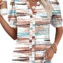 Kistore Women's Short Sleeve Tops Dressy Casual Business Work Blouses V Neck Chiffon Top Office Shirts (XL)