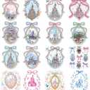 RiVolTa Castle Cruise Door Magnets - 16 Pcs Cute Ship Cabin Decorations Magnetic Watercolor Magic Mirror Forest Stickers Anchor Stateroom Decals for Holiday Carnival Party Decor Car Fridge Accessories