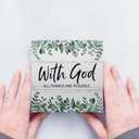 Bible Verse Desk Decor Signage for Office Home, With God All Things are Possible, Wooden Sign 5x5 Inches
