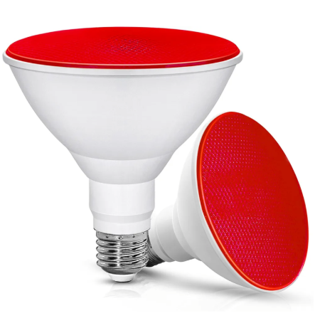 Flaspar Par38 Red Flood Light Bulb  Party Decoration, Porch, Home Lighting, Holiday Lighting, Light Bulb Outdoor Indoor, 2 Pack