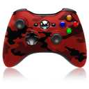 BUERTT Wireless Controller for Xbox 360, 2.4GHZ Game Joystick Controller Gamepad for Xbox 360 & Slim Console and PC Windows 7/8/10,No Audio Jack,Camo Red