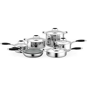 For 12 Pcs. Kitchenware Pots & Pans Set-Prestige Ceramic Non-Stick Coating, Silver 