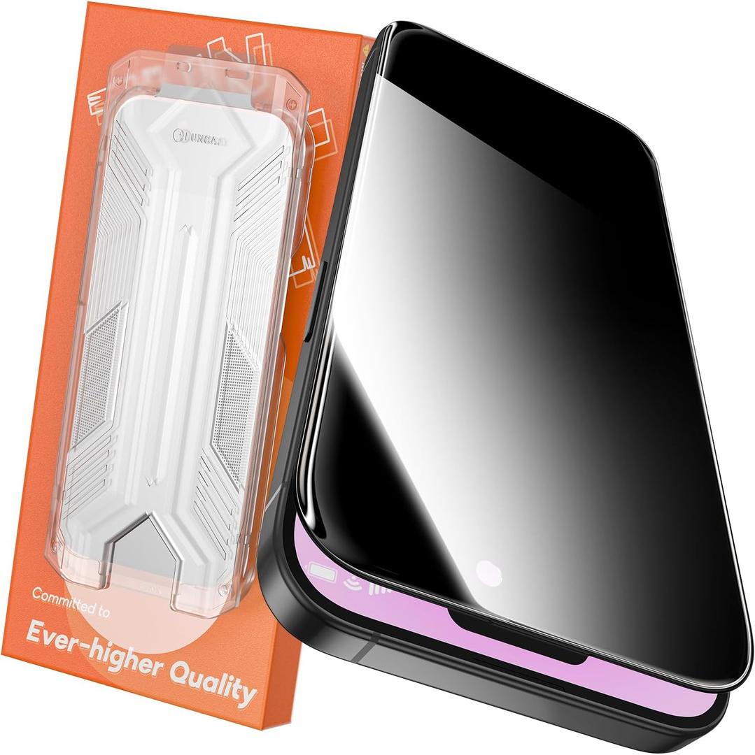 360 Privacy Screen Protector for iPhone 14 Pro Max,Full Coverage 9H+ Hardness Tempered Glass Easy Installation Anti Spy Private Bubble-Free