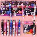 24 Pack Valentines Day Gifts for Kids Classroom Multicolor Ballpoint Pen with Valentines Day Cards for Kids School, Valentines for Kids Classroom Class Exchange Gifts Prize Party Favors for Boys Girls