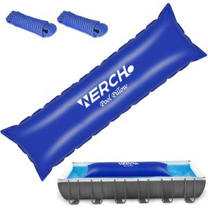 4 x 15 FT Pool Pillow for Above Ground Pool, 0.5mm Ultra Thick PVC Cold-Resistant Large Pool Cover Air Pillow with 32 Ft Rope Pool Pillow for Winterizing & Above Ground Pools