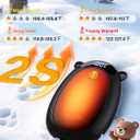 Electric Hand Warmers Rechargeable, Cute Bear Design, LED Display, 4 Settings, Fast Heating Portable Pocket Heater Magnetic Handwarmers 2 Pack for Hunting Essentials Camping Gift for Men Women