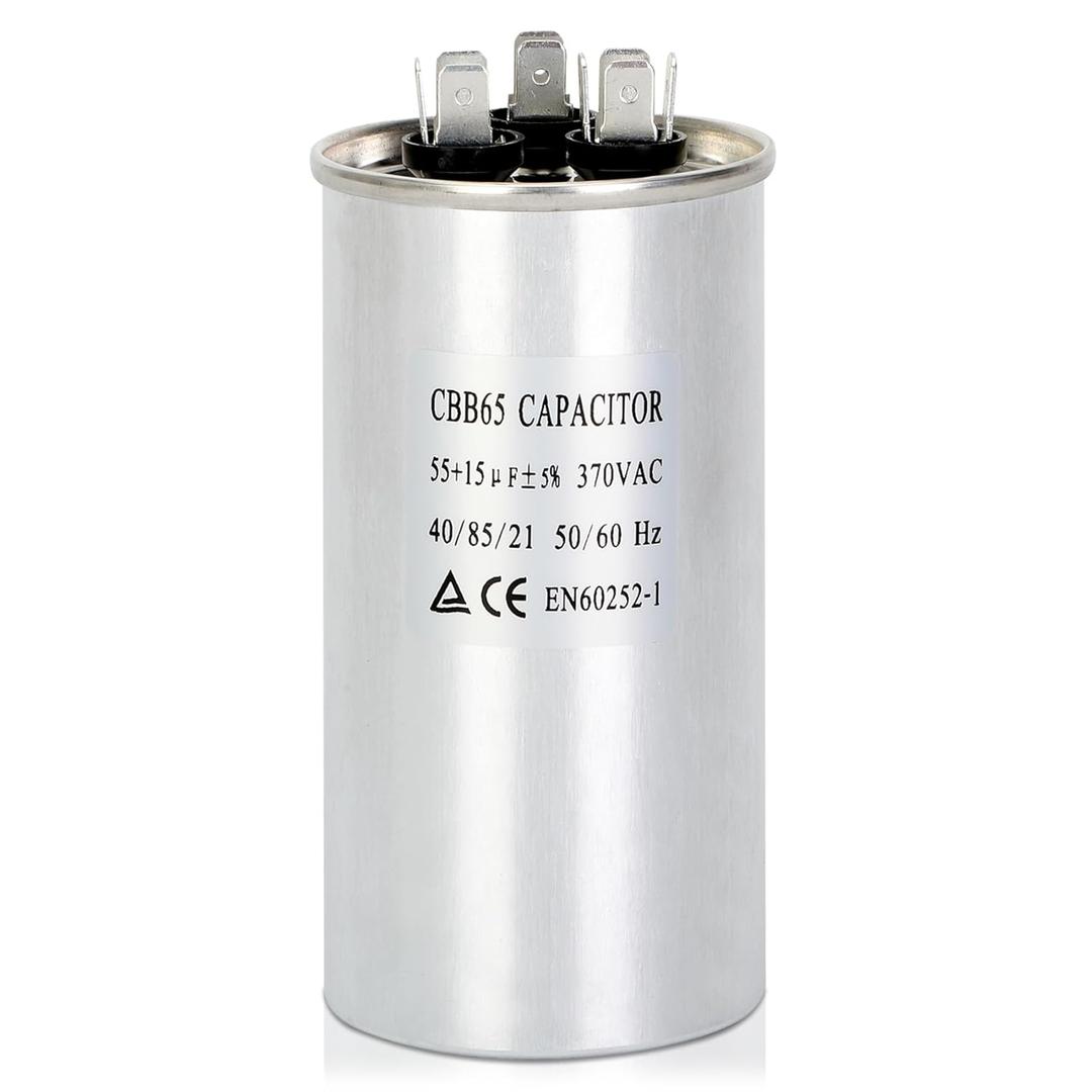 3314471.017 RV Air Conditioner Motor Capacitor Compatible with Dometic 55/15 MFD 55+15 uF 6% 370/440V AC Capacitor Service Kit for Heat Pump Air Conditioner or AC Motor