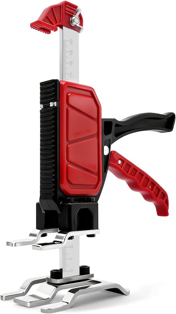 Arm Jack Construction Lifting Tool, Heavy Duty Cabinet Jack, Adjustable Furniture Lifter for Installing Cabinets, Doors, Glass 440 lbs Load Capacity, with Scale (3.5" Height (Max Lift 9cm))