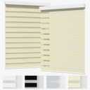 MYshade Size Custom Zebra Roller Shades Light Filtering Cordless Zebra Blinds for Indoor Windows Dual Layer Sheer Beige Shades for Bedroom Bathroom Living Room Office Easy to Install
