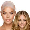 Max Lace Wig Caps For Women Non Slip Lace Front - Breathable Adjustable Wig Grip Cap For Glueless Wigs Securely in Place, Wig Reusable HD Lace Cap with Headband, One Size Fits Most (White)