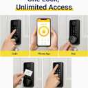 LOCKSTAR Smart Door Lock Keyless Entry Deadbolt Door Lock Multiple Entry Methods APP Fingerprint Touch ID Keypad Code Card FOB Traditional Key Smart Home Devices