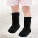 2 x 6 Pack Baby & Toddler Cotton Crew Socks - Non-Slip Grip, Unisex, 6-12 Months (Black/White/Gray/Green/Dark Green/Lake Blue)