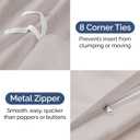 Duvet Cover Full Size Set - Extra Soft Full Duvet Cover 80" x 90" with 2 Pillow Shams - Hotel Luxury, Easy Care & Fade Free w/ Zipper Closures & Ties - All Season, Comfy and Breathable (Light Grey)