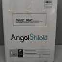 Angol Shiold Wood Toilet Seat, Zinc Alloy Hinges (Elongated, Yellow)