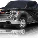 Heavy Duty Ram 1500/Ford F150/Silverado 1500 Truck Cover Waterproof All Weather, Outdoor Full Exterior Pickup Truck Cover, Rain, Sun, Wind Protection (Up to 242 in)