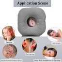 Ear Piercing Pillow for Side Sleepers with an Ear Hole for CNH and Ear Pain Ear Inflammation Pressure Sores, Cotton O-Shaped Side Sleeping Pillow, Ear Guard Pillow