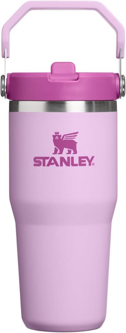 STANLEY IceFlow 2.0 Flip Straw Tumbler with Handle 14 oz | Twist On Lid and Flip Up Straw | Leakproof Water Bottle | Insulated Stainless Steel | BPA-Free | Soft Orchid