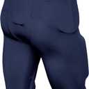 Champro Boys' Terminator 2 Integrated Youth Football Pants with Built-in Pads (Blue, L)