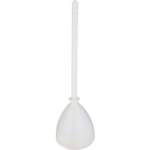 White Handle Plunger W/Holder