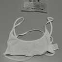 Verdusa Women's Cut Out Backless Square Neck Spaghetti Strap Ribbed Mini Bralette Cropped Cami Top (White) S