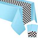 Irenare Car Birthday Party Supplies Racing Decorations 50s Party Tablecloth Racetrack Table Runner Table Covers for Kids Boy Car Theme Birthday Decor, 54 x 108 Inch(Sky Blue,3 Sheets)
