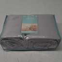 TILLYOU Baby Safe Crib Bumper Pads for Standard Cribs Machine Washable Padded Crib Liner Thick Padding for Nursery Bed 100% Silky Soft Microfiber Polyester Protector de Cuna, 4 Piece/Gray