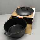 Commercial Chef 5-Qt. Dutch Oven with Lid, Pre-Seasoned Cast Iron, Integrated Handles, Works on All Cooktops Including Induction, Outdoor Cookware for Campfires or Grills, CHFL545