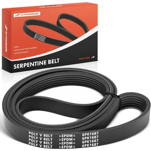 A-Premium 66.38 In Engine Serpentine Drive Belt Compatible with Jeep Grand Cherokee 2016-2022, Grand Cherokee L 2021-2022, Grand Cherokee WK 2022 & Dodge Durango 2016-2024, 3.6L