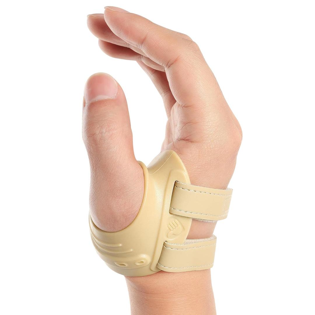 FORTEMOTUS CMC Thumb Brace, Upgrade Thumb Splint for CMC Joint Pain Relief and Support, Osteoarthritis, Tendonitis, Arthritis, CMC Joint Thumb Arthritis Brace: for Women Men (Beige, Right Hand, Large)