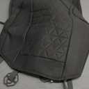 Black Panther Luxury Faux Leather Car Seat Cover Front Bottom Seat Cushion Cover, Anti-Slip and Wrap Around The Bottom, Fits 95% of Vehicles - 1 Piece,Grey (A-Triangle-Gray)