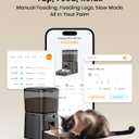 oneisall Automatic Cat Feeder, WiFi Cat Food Dispenser with App Control, Auto Cats Feeder Automatic for Dry Food, Smart Pet Food Dispenser with Portion Control for Small Pets Indoor, Black