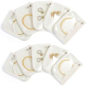 HOMEHIVE Travel Jewelry Bags, 10Pcs Clear Velvet Zipper Travel Jewelry Organizer, Portable Anti Tarnish Jewelry Storage Pouch Bag Gift for Women Girls, 10Pcs Bags