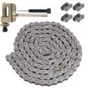 35 Roller Chain 140 Link+ Chain Breaker, fit for Coleman CT200U CC100x Baja Doodle Bug Blitz Dirt Bug Racer Motor Sports Predator 212cc Go Kart Cart Motovox Go Kart Mini Bike with Master Link