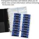 2 x 800 Pockets Ultra-Clear Business Card Holder Sleeves Binder Each Sleeve Holds 20 2x3.5 Namecards for 2/3/4 Ring Binder, Double Sided 10 Pocket Credit Card Pages40 Pack