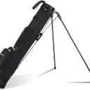 MAZEL Lightweight Golf Bag for Men  Easy to Carry Golf Clubs Bag with Shoulder Strap,Pitch n Putt Golf Stand Bag for Driving Range,Par 3 and Executive Courses - Fit Up to 8 Clubs (Black)