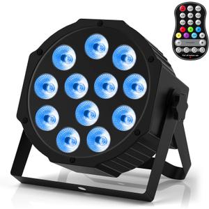 Rechargeable Par Lights, RGBW LED Uplights Battery Powered Stage Light, HOLDLAMP Par Can DJ Lights Sound Activated with Remote & DMX Control for Festival Party Event Wedding Bar. (1 Packs)