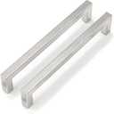 Goldenwarm 10 Pack 6-1/4 Inch Brushed Nickel Cabinet Pulls Square Drawer Handles Silver Kitchen Hardware Cupboard Dresser