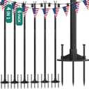 YITAHOME 6 Pack Outdoor String Light Poles, 11ft 4-in-1 Outside String Lights Pole Stand for Patio, Deck, Fence