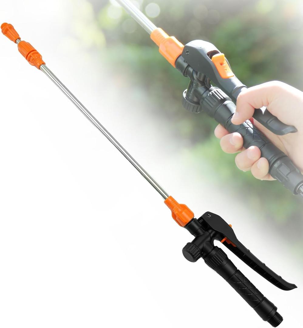 41-Inch Stainless Steel Telescopic Spray Wand with Trigger Handle  Replacement Wand for Backpack Sprayers, Fits Most Garden & Agricultural Sprayers, Pump Action Pressure Sprayer