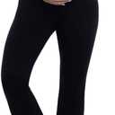 Motherhood Maternity Womens Essential Full Length Secret Fit Over The Belly Flare Pregnancy Yoga Pants (Medium, Black)