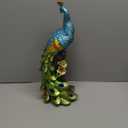 Solar Peacock Statues Garden Outdoor Decor Porch Patio Lawn Yard Art Decorations Peacock Sculpture with LED Lights Birthday Housewarming Christmas Gardening Gifts for Mom Women