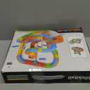 KlickRail Electric Train Set Flexible Race Track for Kids 4 6 7 8, 88 Pcs Car Track for Toddlers 3-5, Building Toy Train Track Gravity-Defying 3D Embedded Layouts & Motorized Car, STEM Learning Gift