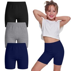 Custoneei 3 Pack Girls Bike Shorts 5-14 Years, 3-Color, 13-14 Years