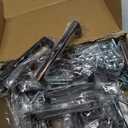 Ravinte 25 Pack Solid 4 Inch Square Cabinet Handles - Oil-Rubbed Bronze Drawer Pulls and Kitchen Cabinet Hardware (4" Hole Center)