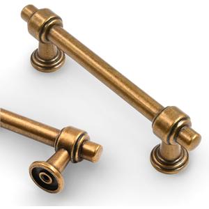 Asidrama 10 Pack 3.75 Inch(96mm) Antique Brass Kitchen Cabinet Handles, Cabinet Pulls Kitchen Cabinet Hardware for Cupboard Drawer Pulls