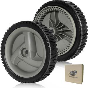 2PCS 8 inch Lawn Mower Wheels Front Drive - Heavy Duty Rubber Tires for Craftsman/Husqvarna Self-Propelled MowersGray